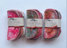 Load image into Gallery viewer, 6-pk tie dye organic wipes
