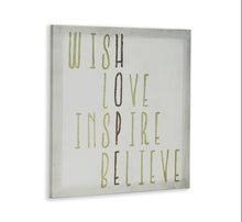 Load image into Gallery viewer, Canvas Wall Art- Wish Love Inspire Believe
