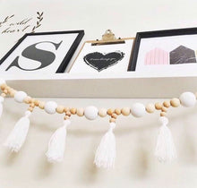 Load image into Gallery viewer, Wood Bead Strings w/Tassels for Room
