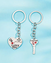 Load image into Gallery viewer, Love Lock Couple Key Chain Set
